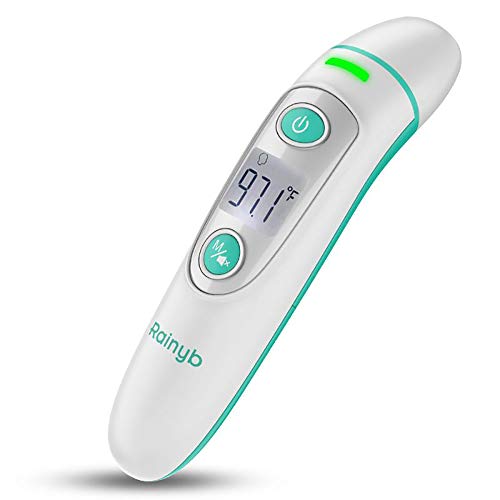 [UPGRADE] Forehead and Ear Thermometer for Fever with HD LCD Display Digital Medical Infrared Thermometer for Baby, Kids and Adult, 35 Set Memory Recall, FDA & CE Approved, Batteries Included (Thermometer2)