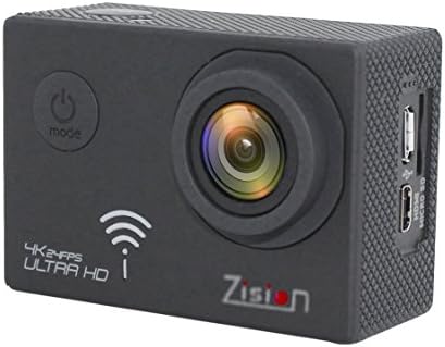 Zision Action camera Real 4K /1080P High Speed WIFI Remote Control Sport Camera 170° Wide-angle Len Sony IMX117CQT COMS Sensor,30M Waterproof