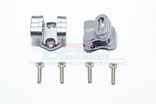 Traxxas TRX-4 Trail Defender Crawler Upgrade Parts Aluminum Rear Axle Mount Set For Suspension Links - 2Pc Set Gray Silver