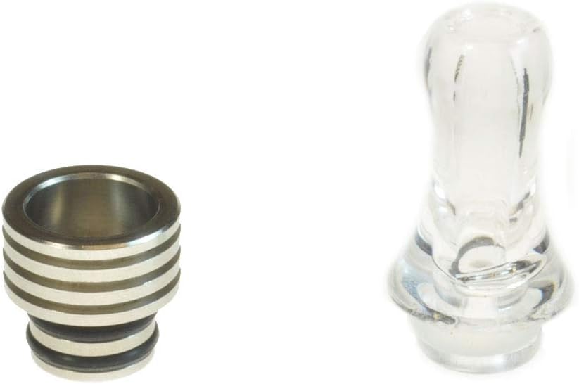 Armerah Round Heatsink 3 in 1 510 Drip Tip eCig Mouthpiece Tall/Narrow PC/Steel Single Clear - Image 5