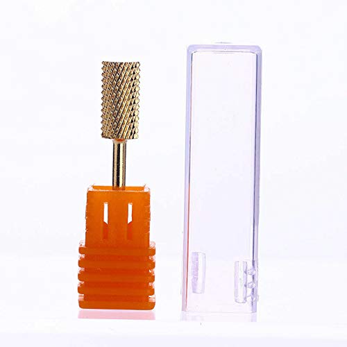 Gold Rainbow Tungsten Carbide Nail Drill Buffer Electric Grinding Nail Art Tools (Pattern - C 2#)