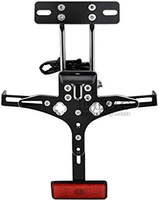 BJ Global Motorcycle Adjustable License Number Plate Frame Holder Bracket With Brake light