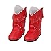 MagiDeal Handmade Red PU Leather Tassel Boots Shoes Fits 18inch American Girl Dolls Gifts