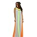 Lisli Women's Summer Boho Long Maxi Dress Evening Cocktail Party Beach Chiffon Dresses (S)