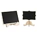 TecUnite 30 Pieces Mini Chalkboard Sign with Easel Stand, Wood Rectangle Small Blackboard Place Cards for Weddings, Parties, Table Numbers Message, Food Signs and Special Event Decoration
