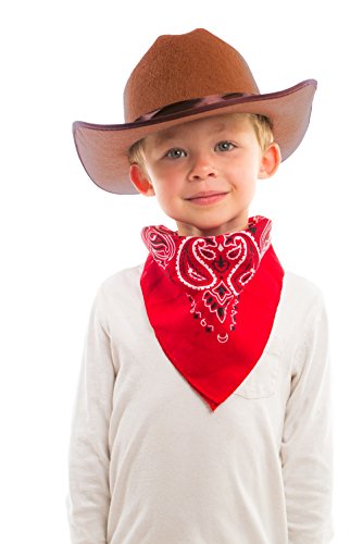 Aeromax Junior Cowboy Hat with Bandanna, Brown