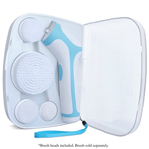 Travel Case for the Skin Cleansing System Facial Brush & Body Care Kit for Women & Men. Includes 4 replacement heads - Large Body Brush, Soft Face Brush, Regular Face Brush and Pumice Stone. (Travel Case)