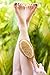 TOP SELECT BRANDS Premium Natural Bamboo Shower Bath Brush - Wet & Dry Skin Body Exfoliator - Tub & Back Scrubber For Brushing, Exfoliating, Cellulite, Foot Scrub, Massage Bristles - 16
