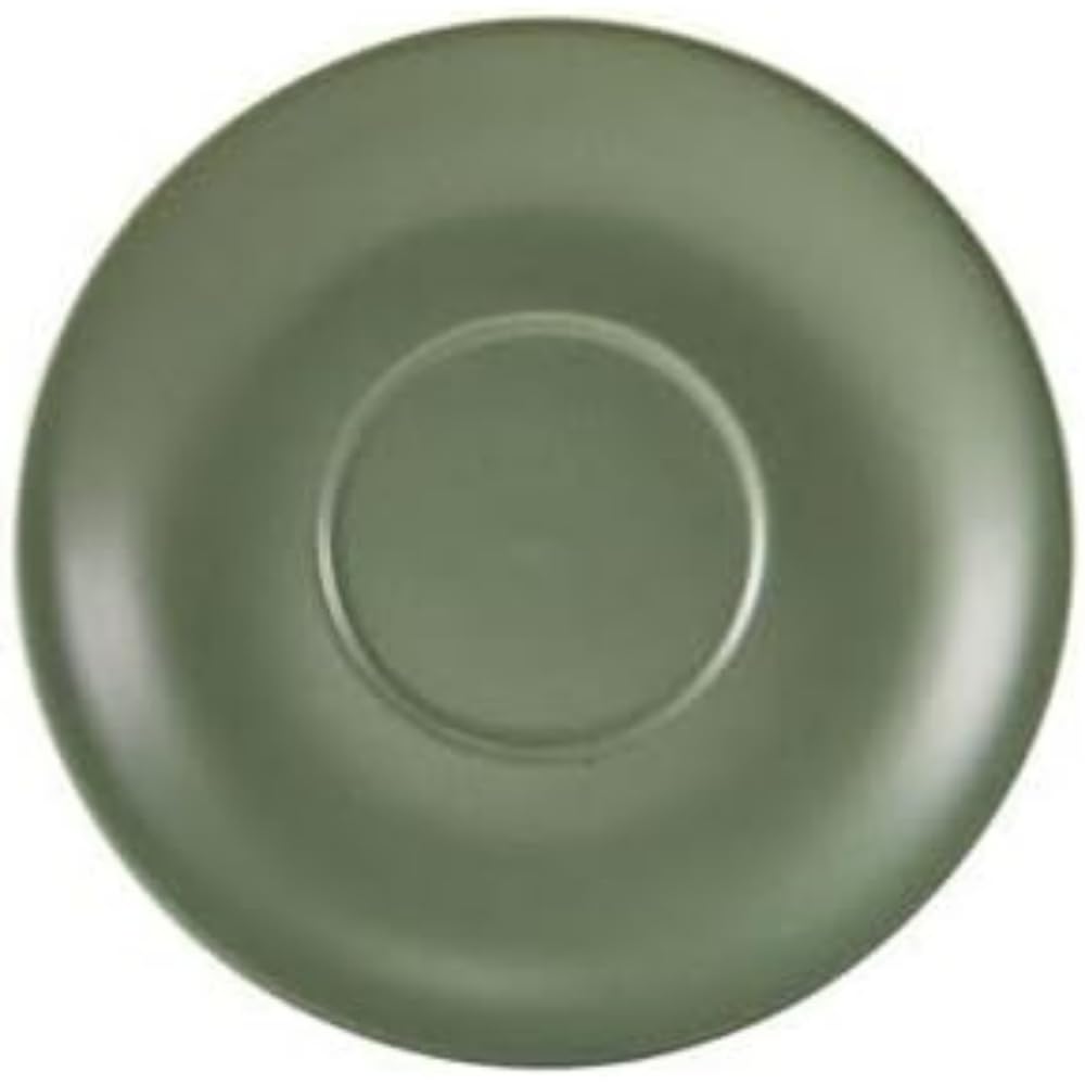 Genware Porcelain Matt Sage Saucer 16cm / 6.25inch, 182115MSG, Pack of 6 — image 1