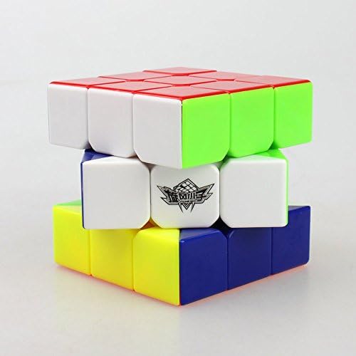 Cyclone Boys 3x3 Jisu Stickerless Speed Cube Smooth Magic Cube Puzzles with Display Stand