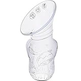 Silicone Breast Pump Hands Free Breastpump Manual Breastmilk Pump With Lids And Base BPA Free Gift Package For New Moms By Dobor / Pack of 1 Not Include Lid and Base