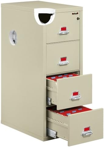 Amazon Com Fireking Four Drawer Fireproof Vertical File Cabinet 31 D Legal Size Dock To Dock Delivery Parchment 42131cpdd Kitchen Dining