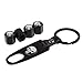 Quentacy 4PCS Wheel Tire Valve Stem Caps Cover Combo Punisher Skull Key Chain Set