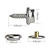 YMAISS 45pcs Fastener Screw Snaps kit, Marine Grade 3/8”Socket with Stainless Steel 5/8”Screw with 2pcs Setting Tools in Upholstery Snaps for Boat Canvas,Cover.