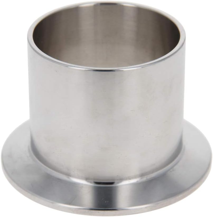 Othmro 304 Stainless Steel Fitting Long Weld Clamp Ferrule Fits Clamp 54x50mm 1Pcs, Silver, KF50-50MM 1pcs