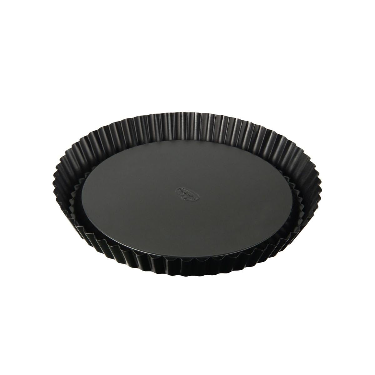 Dr. Oetker Tradition 28 cm Non-Stick Bakeware Flan Tin, Black
