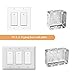 Smart light switch, Compatible with Alexa, Compatible with Google Assistant, No Hub Required, Smart Home WiFi Wireless, Suit for 1/2/3/4 Gang Switch Box, Neutral Wire Required, White Micmi 4pack