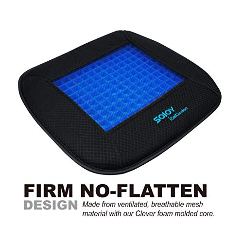 Sojoy Gel Seat Cushion for Long Sitting Cooling Gel Seat Cushion for