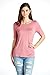 Emmalise Womens High Low Scoop Neck Top w Strap Back, Side Slit, 1/2 Sleeve Shirt - Jr Size