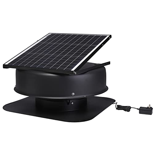 VEVOR Solar Attic Fan, 40 W, 1230 CFM Large Air Flow Solar Roof Vent