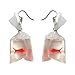Acamifashion Women Funny Goldfish Water Bag Shape Dangle Hook Earrings Charm Jewelry Gift