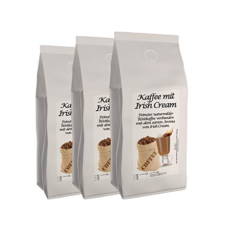 C&T Aromakaffee - Aromatisierter Kaffee Gemahlen - Irish Cream 3x1000 g - Sparpaket - Privatrösterei Spitzenkaffee…