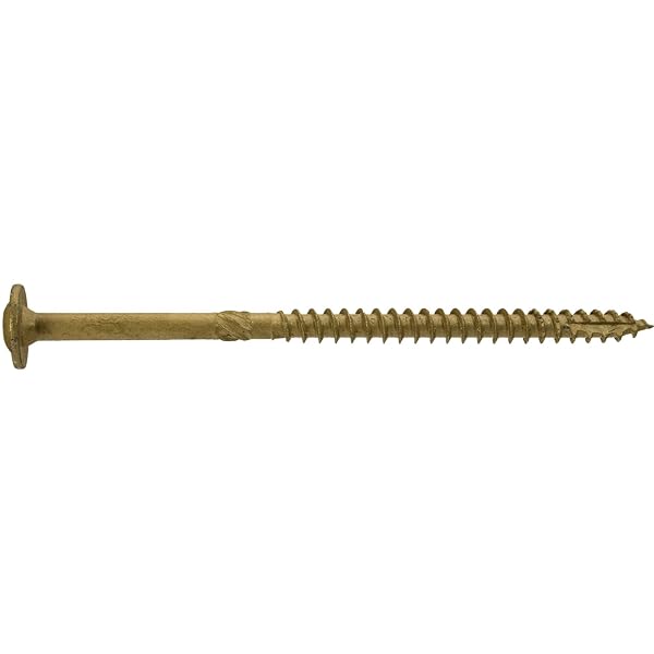 JAKE SALES #15 X 6 CONSTRUCTION LAG SCREW EXTERIOR COATED TORX/STAR DRIVE HEAVY DUTY STRUCTURAL LAG SCREW FAR SUPERIOR TO COMMON LAG SCREWS (100 SCREW COUNT) MODIFIED TRUSS WASHER HEAD