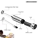 Sedhoom Milk Frother Handheld Double Spring Whisk Head Powerful Electric Milk Frother with Additional Single Spring Whisk Head