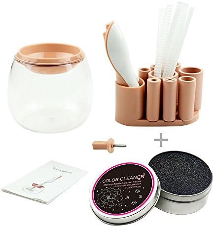 COLOR CLEANER Automatic Makeup Brush Cleaner Dryer Spinner Auto Drier Electric Clean Machine to Wash Cosmetic Brushes, Quick Instant Color Remover Device Eyeshadow Switch Sponge, Brush Guard Net