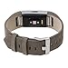 VOMA For Fitbit Charge 2 Wristbands/Fitbit Charge 2 Bands//Fitbit Charge 2 Replacement Bands/Fitbit Charge 2 Accessories, Design Genuine Leather Woven Gray