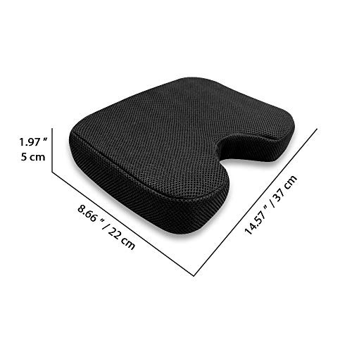 Acelane Rowing Machine Seat Cushion Memory Foam Washable Cover Non-Slip Bottom with Straps Fits Perfectly for Concept 2 Rowing Machine