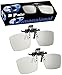 ED 2 Pack CINEMA Clip-On 3D GLASSES For LG 3D TVs – Adult Sized Passive Circular Polarized 3D Glasses