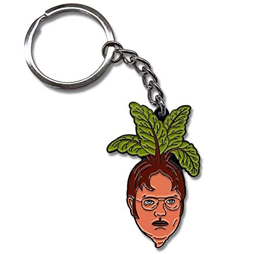 Toyzero Supply Dwight Schrute Beet Face Office Enamel Keychain