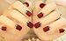 24PCS Matte with Metallic French Acrylic False Fake Full Nail Tip Art Burgundy