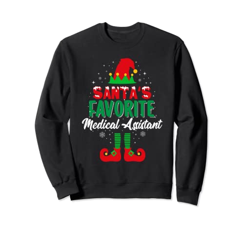 Santa's Favorite Medical Assistant Christmas Elf Squad Sweatshirt