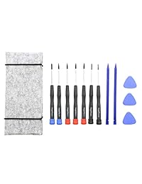 11 Pcs MacBook Reparación Kit de herramientas destornilladores de precisión,, apertura Pick, Spudger y bolsa portaherramientas para MacBook Air, Retina, Pro