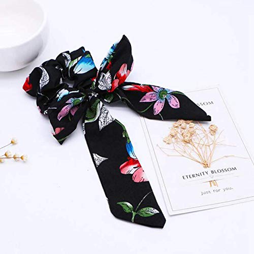 Bow Ribbon Hair Ring Fashion Women Elastic Hair Bands Ponytail