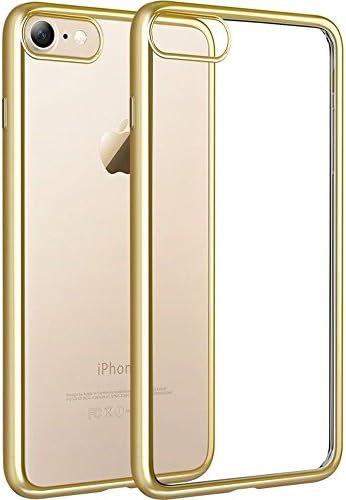 iPhone 7 Case, Premium Soft TPU Electroplated Cover (Gold)