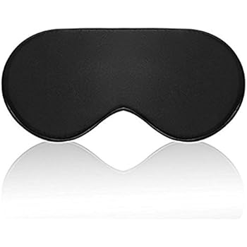 Silk Sleep Mask Eye mask for Sleeping-Soft Sleeping Mask Adjustable Blindfold Eyeshade for Men Women and Kids,Comfortable Eye Cover for Travel Nap Shift Work (Black)