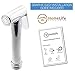 Handheld Bidet & Diaper Sprayer- Muslim Shower Shattaf with leakproof valve- Toilet Accessories for cloth diapers, feminine hygiene, self cleaning- Solid brass head, stainless steel hose- Easy install