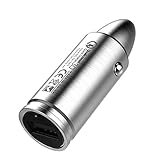 HPPFOTRS Quick Charge 3.0 USB Car Charger, Bullet Design PowerDrive+ 2, Compatible with All USB Powered Devices