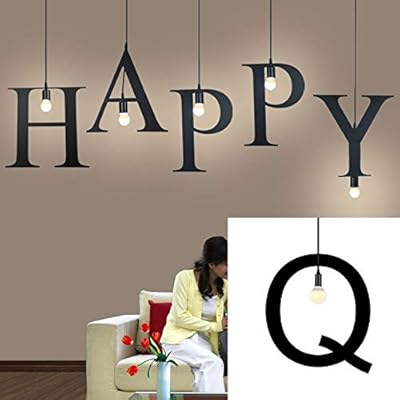 Led Light English Alphabet Pendant Lights Led Kitchen Lights Bedside Hanging Lamp Ceiling Lamps With Warm White Light Bulbs Led Light Color Q Amazon Sg Home