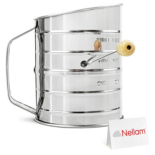 Nellam Traditional Flour Sifter Stainless Steel (3 Cup) - Thumbnail 2