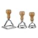 Ravioli Stamp Maker Cutter with Roller Wheel Set, Mold with Wooden Handle and Fluted Edge, Pasta Press Kitchen Attachment (3 Set and Cutter) (3 Set)