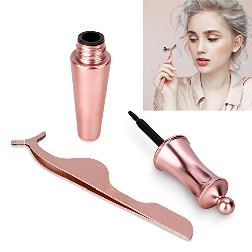 Magnetic Eyeliner, TedGem Magnetic Eyelashes Magnetic Eyeliner Kit, 3D Reusable Eyelashes with Tweezers Waterproof Long Lasting Eyeliner False Eyelashes Magnetic Eyeliner for Natural Look
