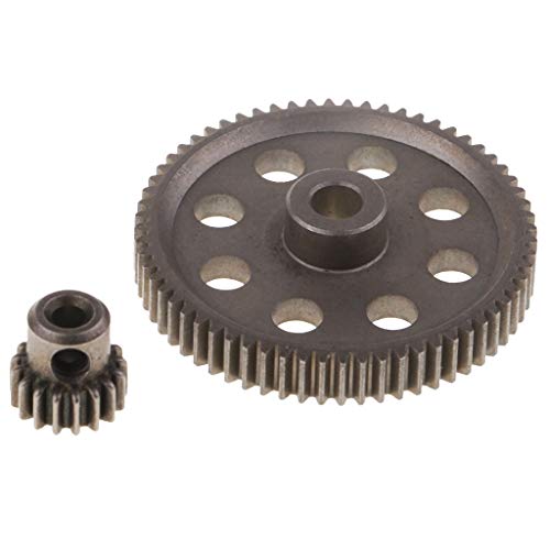 CROSYO 2 stücke 11184 Stahl Metall Main Getriebemotor Ritzel Gänge 17t / 64t für 1:10 RC HSP 94111 94123 94111 PRO… – Bild 6