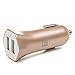 LAX Dual USB 3.4A Fast Car Charger Compatible to iPhone 6S Plus/6 Plus/6/6S/5S/5/5C, Samsung Galaxy Note 5 4 3 2, Samsung Galaxy S6, S6 Edge/S5/S4 LG G4 G3 Nexus 6 5 iPad Air 2, iPad 4/3/2/Mini (Gold)