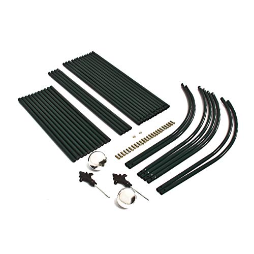 2er Set Rankbogen Metall geschwungen 240 cm, royaler Rosenbogen mit Spitze, Rankhilfe und Gartendeko für Draußen, grün – Bild 6