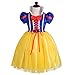 Dressy Daisy Toddler Little Girls' Princess Costume Fancy Dresses Up Halloween Party With Red Ribbon Size 5T