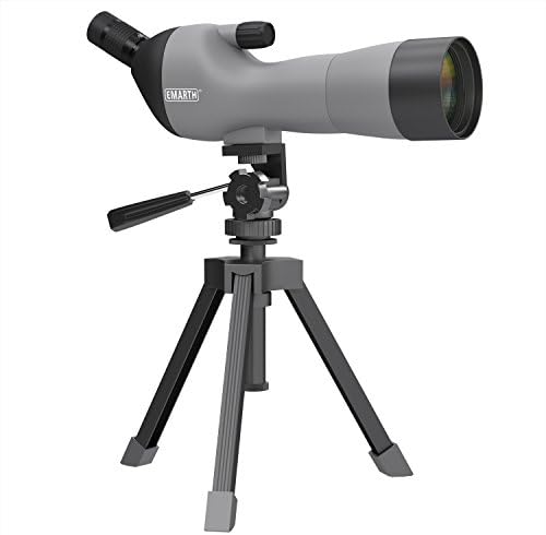 Emarth 20-60x60mm Waterproof Fogproof Spotting Scope with Tripod, 45-Degree Angled Eyepiece,Spotter Scopes for Hunting Target Shooting Bird Watching Wildlife Scenery (16mm Eyepiece)